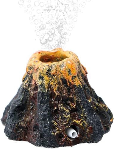 xlwen Vulkan Aquarium Dekoration - Fisch Tank Ornament für Aquarien - Home Dekor Vulkanstein