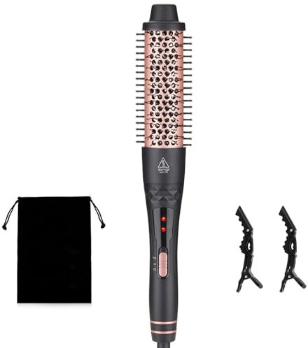 Oskuglin Thermal Brush, 38 MM 3 en 1 brosse à cheveux chaude avec Peigne Chauffant, Brosse Thermique Volumatrice, Amovible Portable Fer à Friser Convient à tous les types de cheveux