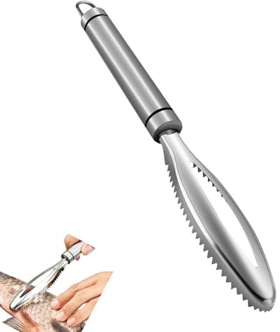 HXHWKEN Squama Pesce Argento Squamatore Pesce in Acciaio Inox Raschietto per Pesce per Pesci Rimuove Rapidamente Le Squame dei Pesci