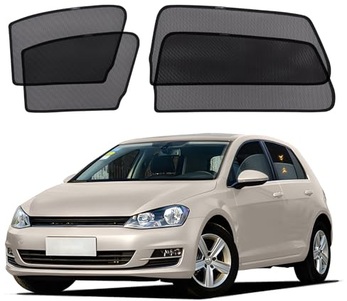 XCBYT Pare Soleil Voiture Compatible avec VW Golf VII 2013-2020 - Rideau Magnetique Fenetre Occultant Voiture, Protection Voiture Fenêtre Latérale Enfant, Respirante, 4 Pièces