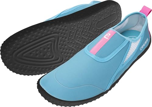 CRESSI Kiwi-skor azurblå/rosa 36 – unisex-sko idealisk för vattensporter och promenader i våta miljöer, vid havet och stranden, azur/rosa, 36