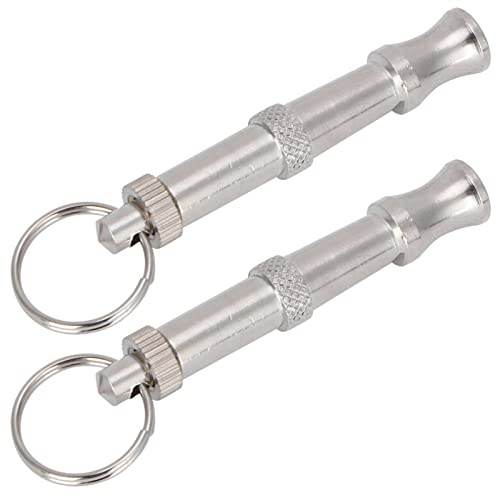 Strumento di Addestramento Portatile per Allenatore Portatile con Fischio Ultra in Acciaio da 2 Pezzi in Meno per Piccioni di Cani, Accessorio Multifunzionale per Uso Domestico