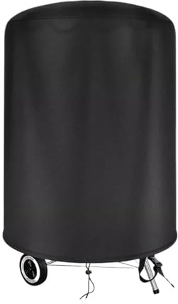 Grillskydd, Grillöverdrag 57 cm runt grillöverdrag for utomhusbruk, svart, kraftigt