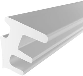 Guarnizione Fermavetro universale in PVC. Bordatura ad incastro solo pressione per finestre balconi e infissi in alluminio. Facile da montare. UP ferma vetro. (UP2 Bianco, 10 metri)