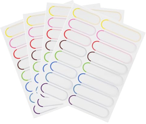 64pcs feuilles étiquettes autocollantes imperméables, étiquettes pour biberons crèche, étiquette autocollantes imperméable enfants, Pour bocaux en verre scellés, école, cuisine, fournitures de burea