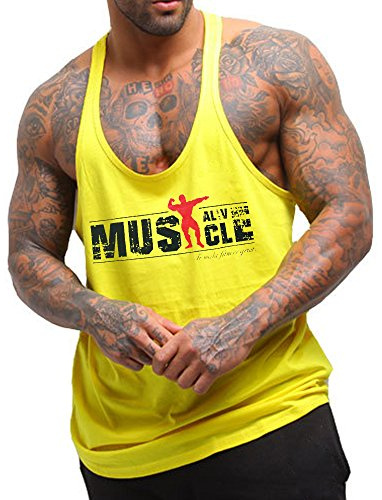 Herr Gym Bodybuilding Linne Stringer Vest Kondition Träna Sportkläder Bomull