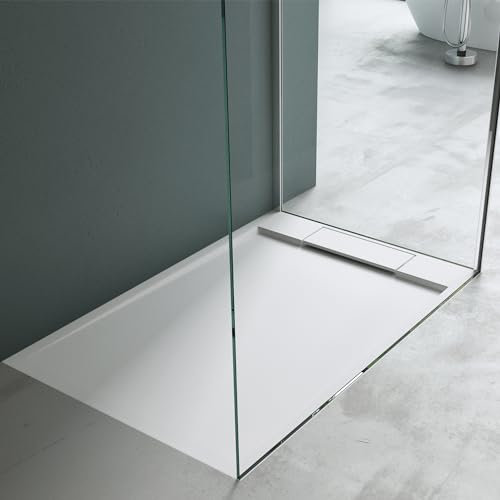 Mai & Mai Duschwanne Geo04, Duschtasse, BTH: 80x120x4cm, aus Mineralguss, Mineralgusswanne