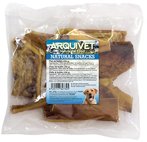 ARQUIVET Testa di vitello - sacchetti 250 gr - Snack 100% naturali per cani - Masticabile per cani