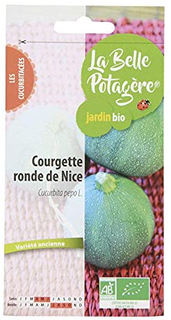 Graines bio courgette ronde de Nice 1,5g AB, la belle potagère