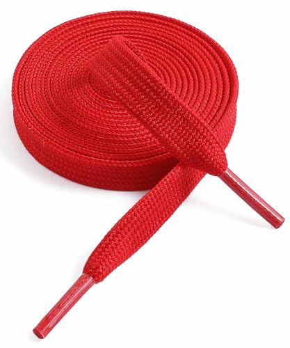 VSUDO 90cm Red Laces for Trainers, 35 Inch Red Shoe Laces, 1 Pair