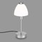 BRILONER Leuchten - Tischleuchte, Tischlampe inkl. Kabelschalter, 1x E14, max. 25 Watt, Silberfarbig/Weiß, 100x320mm (DxH)