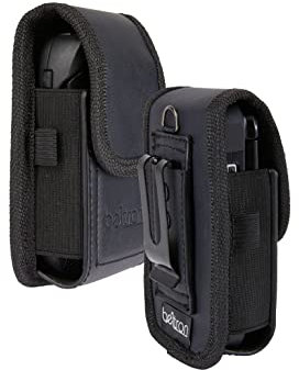 Universal Flip Phone Case, BELTRON Leather Vertical Pouch for TCL Flip Pro, Flip 3, Alcatel Go Flip 4, Go Flip V, Cingular Flip 2, Nokia 2720V & More (Belt Loop, Metal Belt Clip & Dual Magnet Closure)