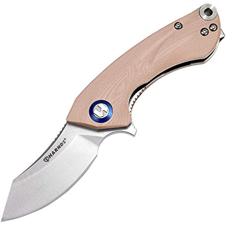 Harnds Outdoor Messer Klappmesser Sandvik 14C28N Klinge Campingmesser mit Taschenclip G10 Griff Flipper Open Camping Knife for Camping Survival