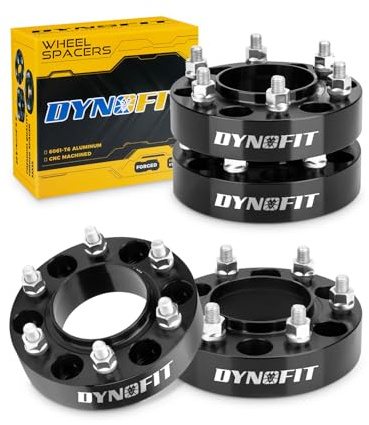 dynofit 6x5.5 Forged 1.5inch Hubcentric Wheel Spacer for 2019-2026 Ford Ranger Xlt Lariat Raptor, 6x139.7 Tire Spacers M12x1.5 Studs 93.1mm Hub Bore for 2021-2026 Ford Bronco(Except Bronco-Sport),4Pcs