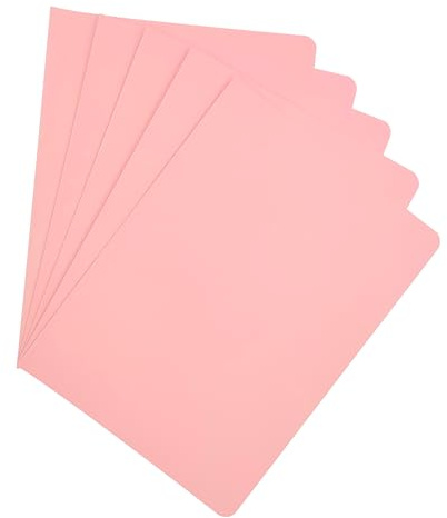 Raylu Paper® - Förpackning med 25 undermappar för dokumentkartong, med fastenerhål och levande färger. 200g tjocka kraftkartonger (Rosa, Folio)