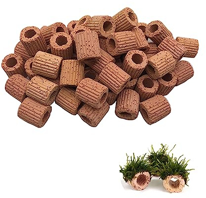 Wzttdm 20 Pcs Aquatic Water Plant Fixed Rings, Aquarium Landscape Ceramic Pottery Plant Pot Gravity Ring for Fish Tank Accessories