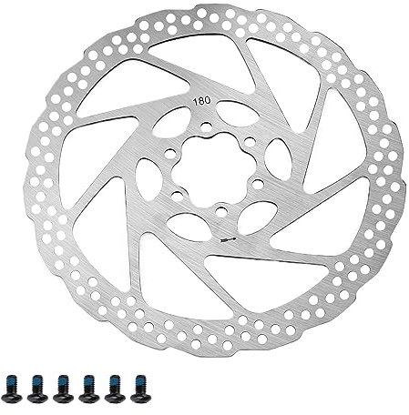 MTB Brake Disc, JANDH Bicycle Brake Disc, 180 mm Mountain Bike Brake Disc, 6 Holes 1CR13 Stainless Steel 1CR13, Hole Spacing 44 mm, Suitable for Mountain Bikes