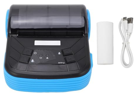 Eujgoov Imprimante Thermique Portable 80 mm pour Reçus Factures Tickets Compatible iOS Android Via Bluetooth Imprimante POS pour Commerce Mobile Restauration