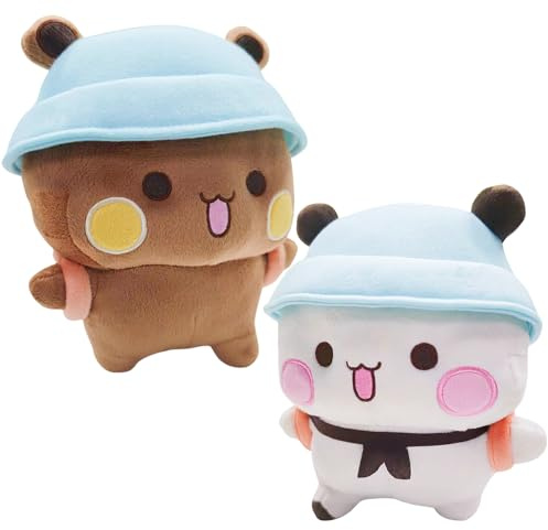 KBIBCK Cuscino in peluche morbido con orsetto panda, regalo di compleanno per bambini