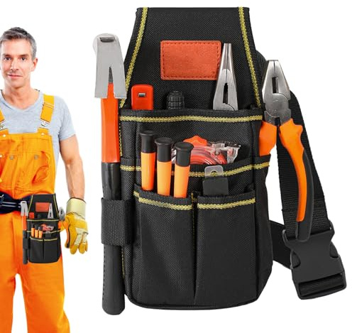 SVCEQZE Bolsas De Herramientas Para Electricistas - Bolsa Portaherramientas Con Cinturón Ajustable | Organizador De Trabajo Impermeable Y Resistente Para Construcción Reparación Automotriz Almacén