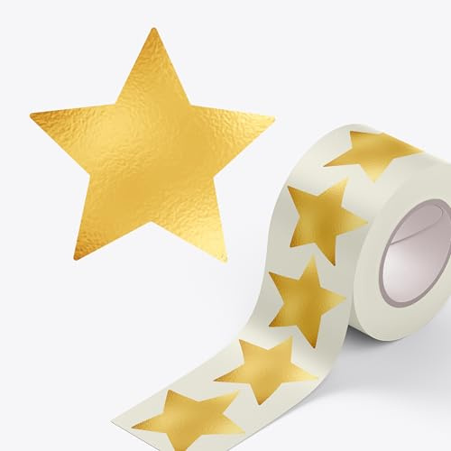 colortouch guld stjärnor klistermärken, 500 st stjärnklistermärken, 25 mm glitter klistermärken julklistermärken för pappersklistermärken, glitter stjärnklistermärken jul