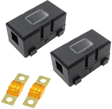 2 Pezzi Portafusibili 12V Alta Corrente ANS per Auto, Camion e Veicoli con 2 Fusibili Midi Avvitabili 40A, Resistente al Calore e A prova di Schizzi, Adatto a Veicoli, Macchine Agricole e Autobus