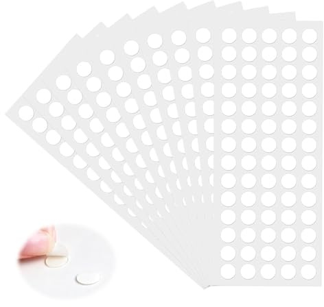 VZU 700Pcs Transparent Double-Sided Adhesive Dots, 6mm Diameter x 0.5mm Thick, Waterproof Removable Round Stickers for DIY Crafts, Festival Decor, Office & Home Use