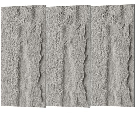 3D konstgjord sten väggpaneler för interiör och exteriör, ljudabsorberande fanérdekoration (stil 8, 120 x 60 cm-3 st)