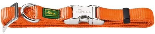 HUNTER VARIO BASIC ALU-STRONG Halsung, Hundehalsband, Nylon, Aluminium Steckverschluss, XL, orange