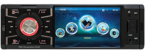 Bluetooth Radio de coche, Single-Din Autoradio PNI Clementine 9545 1DIN Pantalla de 4 pulgadas, 50W x 4, Bluetooth, radio FM, SD y USB, 2 RCA video IN / OUT