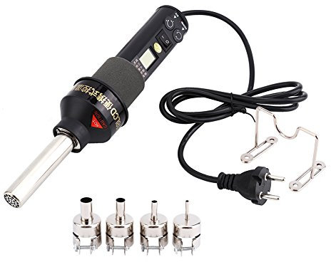 Estink Pistola ad Aria Calda LCD, 450W, 220V, Kit Professionale Portatile per Saldatura BGA SMD IC