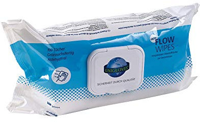 Unigloves Flow Wipes Fresh - Toallitas higiénicas desinfectantes (100 unidades)