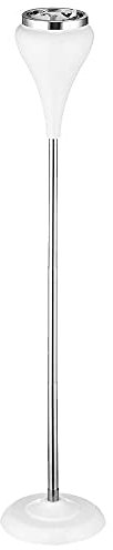 Sepilo Standascher Teleskop Standaschenbecher mit ausziehbarer Teleskopstange ausziehbar von 44 bis 77cm Windaschenbecher glanzlackiert mit praktischem Falldeckel (Weiß)
