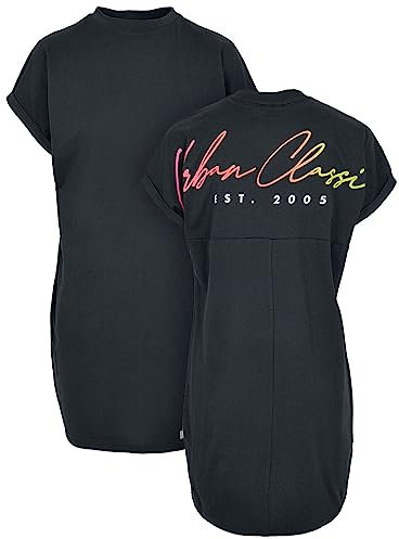 Urban Classics Damen Ladies Rainbow Tee Dress Kleid, Schwarz, L EU