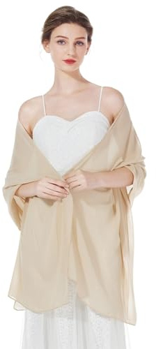 BEAUTELICATE Chal de Gasa Mujer Estola Capa Poncho Graduación para Novia Boda Fiesta Elegante Cerimonia Evento Noche