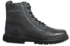 Calvin Klein Herren Mid Boot Stiefel Eva Laceup zum Schnüren, Schwarz (Triple Black), 43