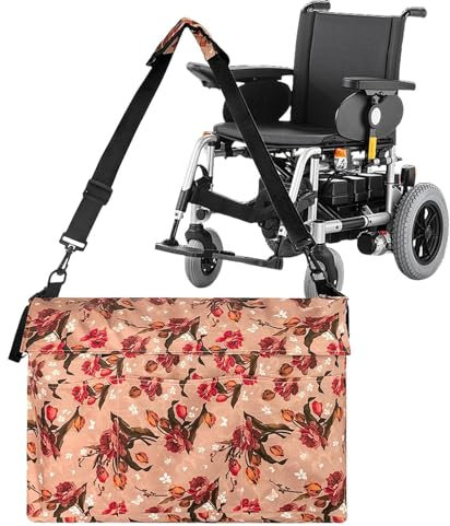 Youngwier Rollstuhltasche für Telefon, Rollstuhlaufbewahrungstasche | Bedruckter verstellbarer Polyesterbeutel - Bunte Rollstuhltasche für Brillenetuis, tragbare Aufbewahrungstasche für