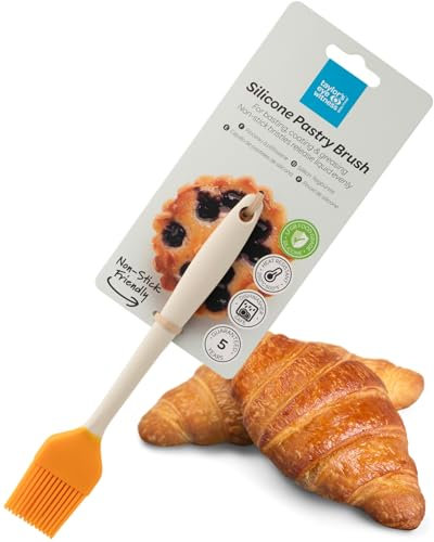 Taylors Eye Witness Buttermilk & Saffron Silicone Pastry Coating Brush - Dishwasher Safe, Non-Stick Bristles, Heat & Stain Resistant (260°C/500°F), 20cm (8 inches)