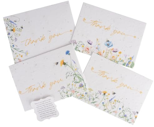 Seed Bloom Thank You Set Greeting Card – Plantable Wildflower Seed Paper for Gifts, Special Events Like Mother's Day, and Other Milestone Celebrations