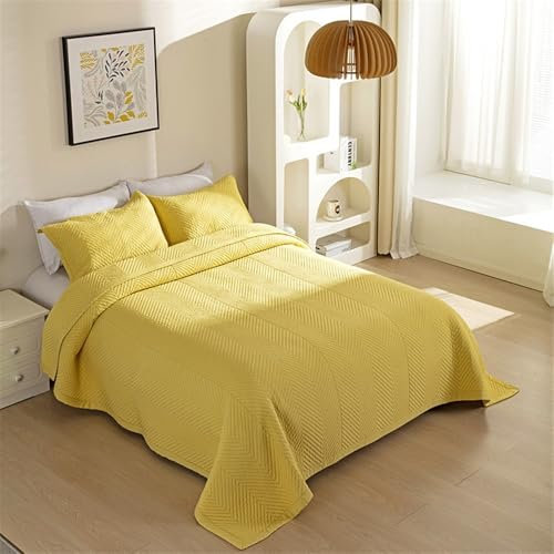 Quilted Bed Cover 2 Persons, Bamboo Fibre Bed Cover Ultra Soft Fibre Summer Duvet, Quilt, Sheets, Bedding with 2 Pillowcases, Extra Large Bed Cover for Single, Double(4)