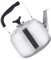 FUNOMOCYA 1 Pieza maceta tetera silbante pequeño cafeteras jarra cafetera home placas de induccion Tetera de calefacción para estufa de gas Hervidor de agua universal Acero inoxidable Silver