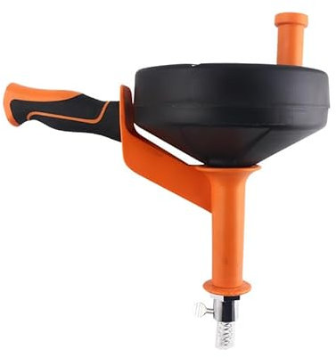 Pipe Cleaning Spiral 13 m, Reusable Drain Cleaner Spiral, Ideal Pipe Cleaning Machine, Pipe Cleaning Device with Waterproof Gloves for Kitchen, Sink, Shower and Bathtub