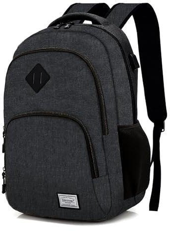 MoFut Rucksack Herren & Damen, Reiserucksack, Schultasche viele Fächer mit 15,6 Laptopfach, Handgepäck Rucksäcke, Backpack für Studenten, Büroangestellte, Reisen Wandern (Schwarz) (Schwarz)