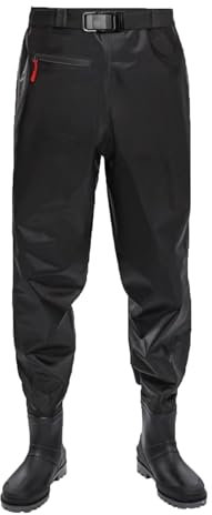 CYHTYM Watstiefel Leichte Angel-Wathose für Herren, verstellbarer Hüftgurt, wasserdicht und rutschfest(46 EU)