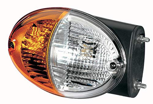 HELLA Feu clignotant - Agroluna - Halogène - 12V / 24V - Montage en saillie/vissé - ADR/GGVS - Couleur du voyant: blanc/jaune - Fiche: Fiche plate - côté conducteur + passager av. - 2BE 343 130-401