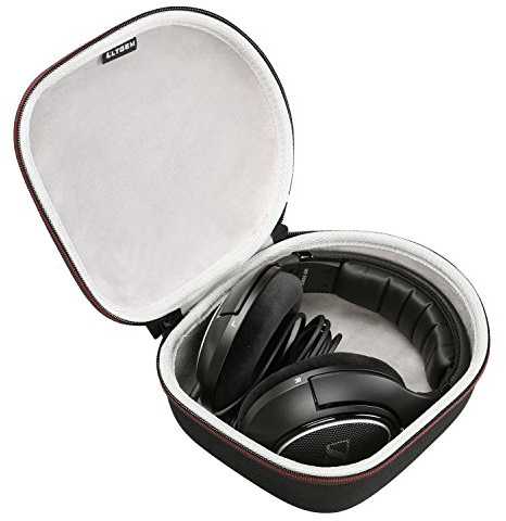 Kopfhörer-Hülle, kompatibel mit Sennheiser Consumer Audio HD 560 S / 599 SE / 280 Pro / 599/600 / 660S2 / 620S / 569 Over-Ear-Kopfhörer, Schwarz + Grau