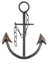 Everydecor Ancla de metal para decoración de pared, decoración náutica antigua para sala de estar, baño, dormitorio, cocina, barco, ancla de barco con cadena para interior del hogar