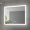ELEGANT LED Bad Speigel mit Bluetooth Lautsprecher 60 x 50 cm Kaltweiß/Neutralweiß/Warmweiß Touchschalter LED Badezimmer Lichtspiegel