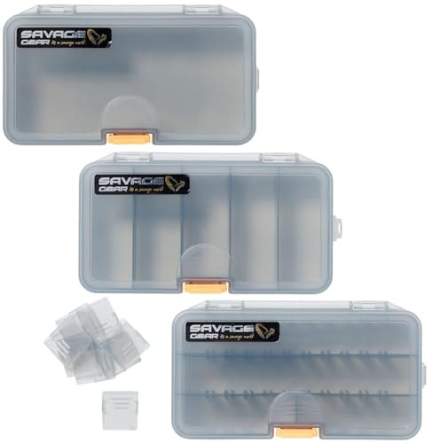 Savage Gear Angelboxen Lurebox Smoke Combi Kit 16,1x9,1x3,1cm - 3 Zubehörboxen