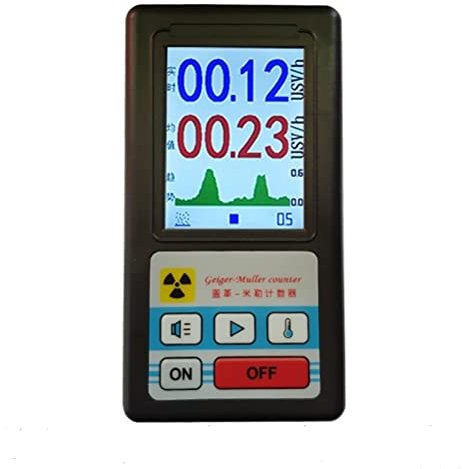 HUSHUI Nuclear Radiation Detector Geigerzähler, tragbarer Strahlungsdetektor Geigerzähler Handheld Nuclear Tester Hochempfindlicher Strahlungsdetektor